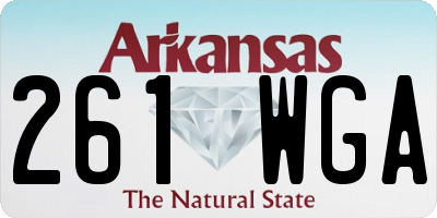 AR license plate 261WGA