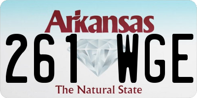 AR license plate 261WGE