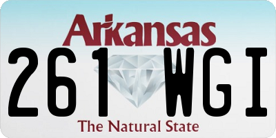 AR license plate 261WGI