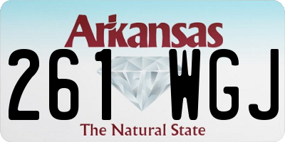 AR license plate 261WGJ