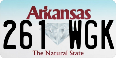 AR license plate 261WGK