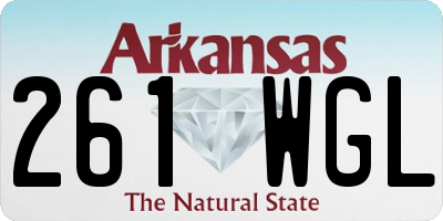 AR license plate 261WGL