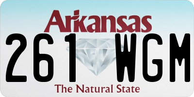 AR license plate 261WGM