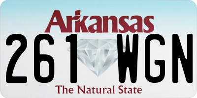 AR license plate 261WGN
