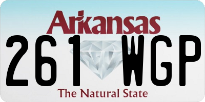 AR license plate 261WGP