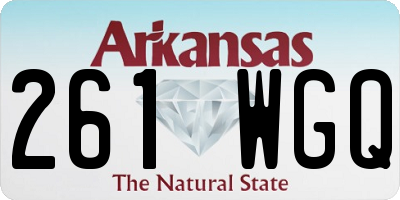 AR license plate 261WGQ