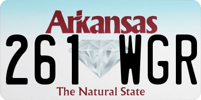AR license plate 261WGR