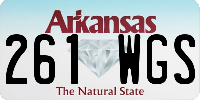 AR license plate 261WGS