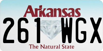 AR license plate 261WGX