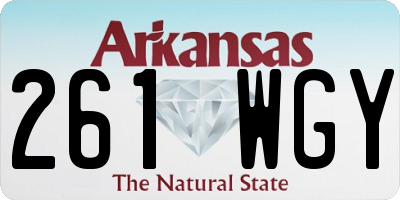 AR license plate 261WGY