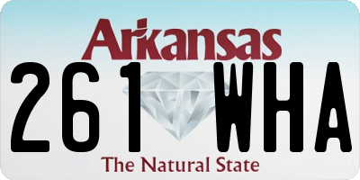 AR license plate 261WHA