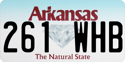 AR license plate 261WHB