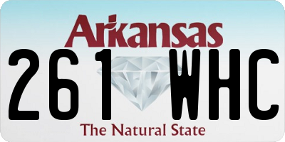 AR license plate 261WHC