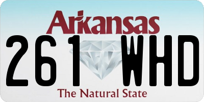 AR license plate 261WHD