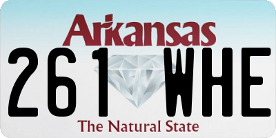 AR license plate 261WHE