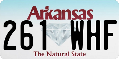 AR license plate 261WHF