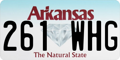 AR license plate 261WHG