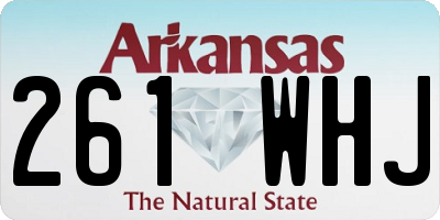 AR license plate 261WHJ