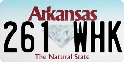AR license plate 261WHK