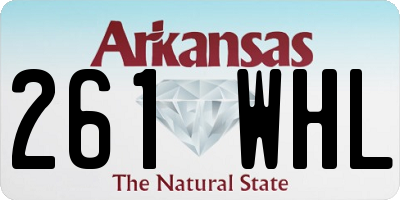 AR license plate 261WHL