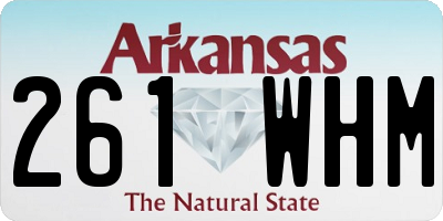 AR license plate 261WHM
