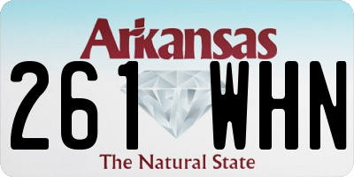 AR license plate 261WHN