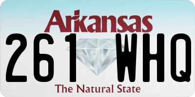 AR license plate 261WHQ