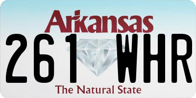 AR license plate 261WHR