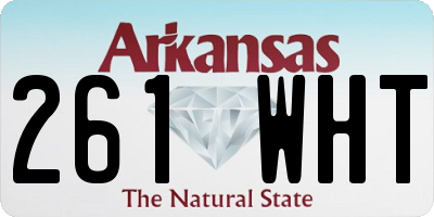 AR license plate 261WHT