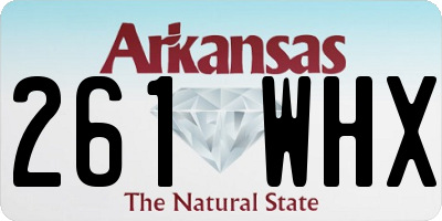 AR license plate 261WHX