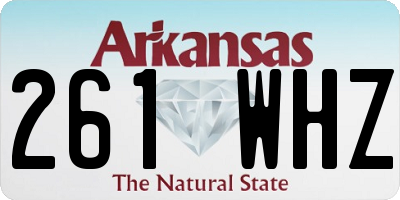 AR license plate 261WHZ