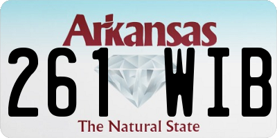 AR license plate 261WIB