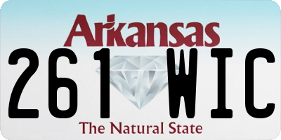 AR license plate 261WIC