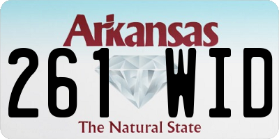 AR license plate 261WID
