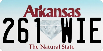 AR license plate 261WIE