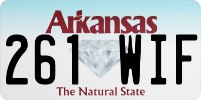 AR license plate 261WIF