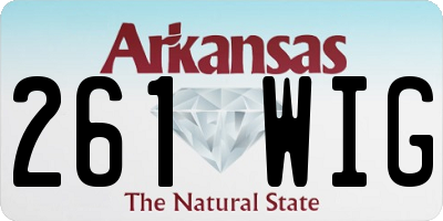 AR license plate 261WIG