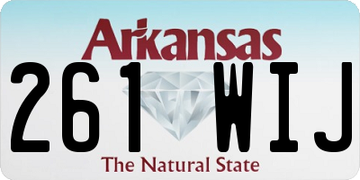 AR license plate 261WIJ