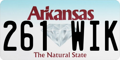 AR license plate 261WIK