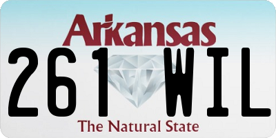 AR license plate 261WIL