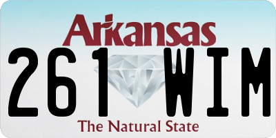 AR license plate 261WIM