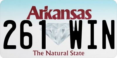 AR license plate 261WIN