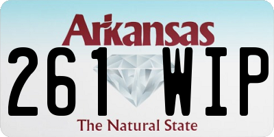 AR license plate 261WIP