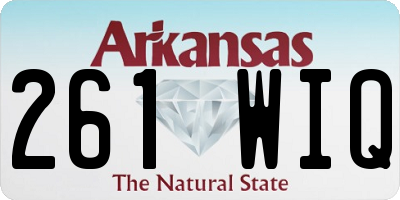 AR license plate 261WIQ