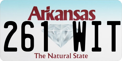 AR license plate 261WIT