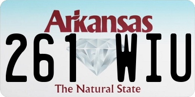 AR license plate 261WIU