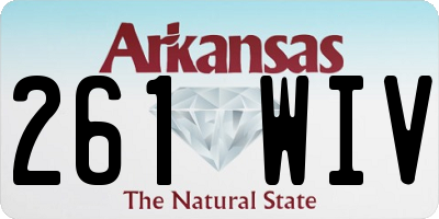 AR license plate 261WIV