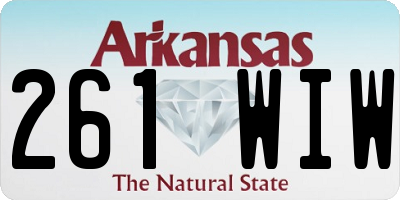 AR license plate 261WIW