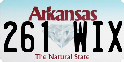 AR license plate 261WIX