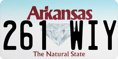 AR license plate 261WIY